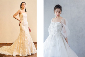 花嫁の憧れが散りばめられた上質な素材感