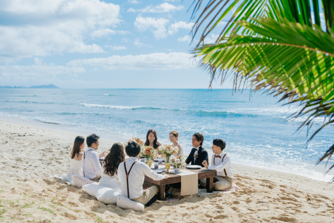 オンザビーチでのパーティにアレンジも可能!