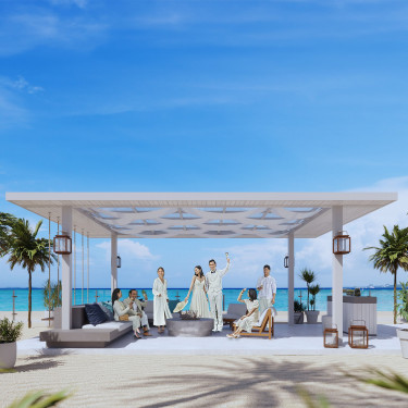 海辺のプライベート空間「ビーチサンズデッキ」で祝福のひとときを