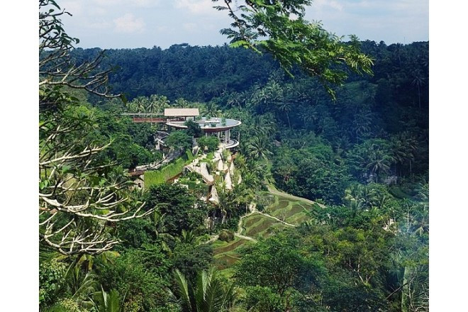 神々の棲むウブドの森の大パノラマが眼下に広がるラグジュアリーリゾート。