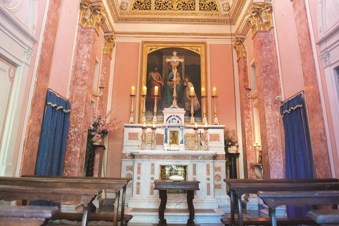 パステルカラーを基調にした内部