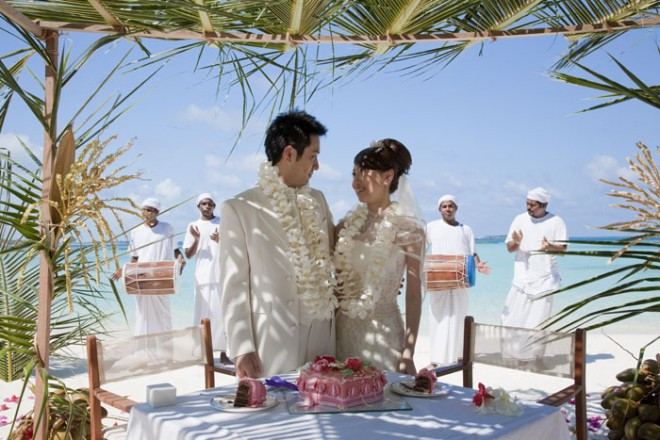 気負うことなく、ゆったりとリラックス出来るのがモルディブ挙式の魅力。