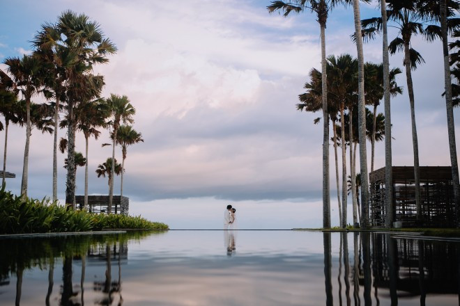 アリラウルワツサンセットウエディングならではの撮影