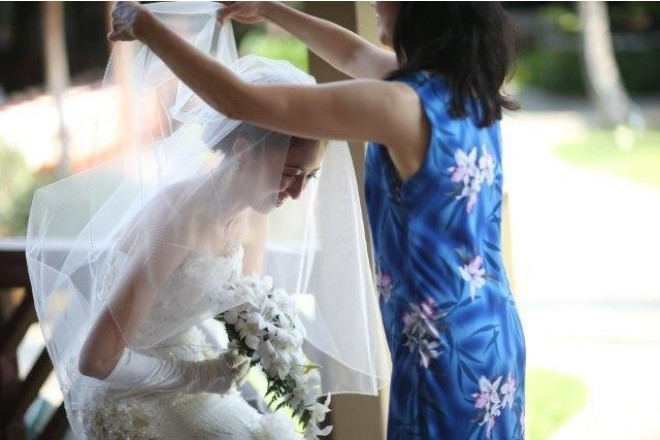 ベールダウンはお母様の最後の大切な役目・・・・