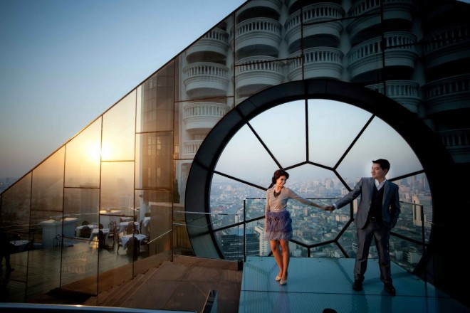 オープンエア「シロッコ」での天空のパーティ。