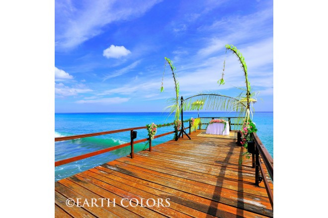 特別な場所ジェッティ(桟橋)での絶景セレモニー