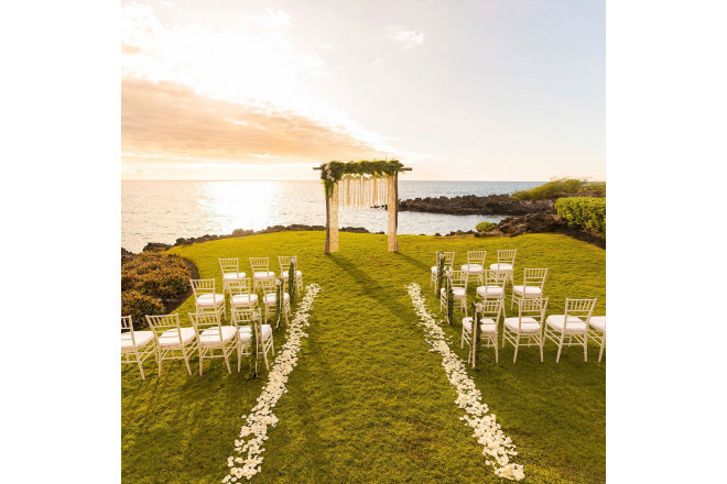 ウェスティン ハプナ ビーチ リゾートウェディングのサンセットタイム挙式