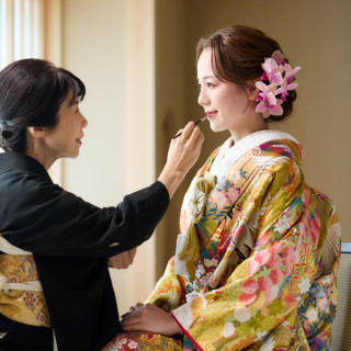 お母様と。紅差しの儀。