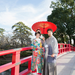 赤い橋はおすすめの撮影ポイント|龍城神社の写真(1049144)