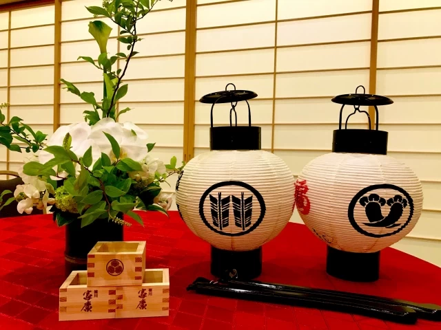 龍城神社 オリジナル 家紋提灯