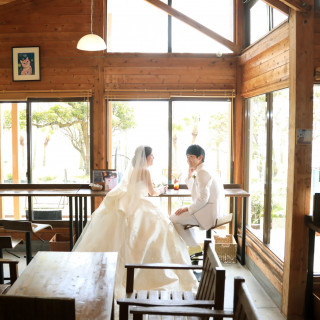 場所：熊野江カフェ
初めてデートした場所？