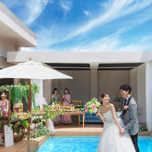 ウォ―ターテラスは開放感が魅力。自由な発想で演出可能