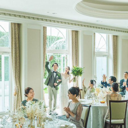 ガーデン付きのパーティ会場