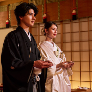 伊勢山皇大神宮の天照大神を祀る神殿。
ホテル内で本格的で厳かな神前式が叶います。|横浜ベイホテル東急の写真(51073690)