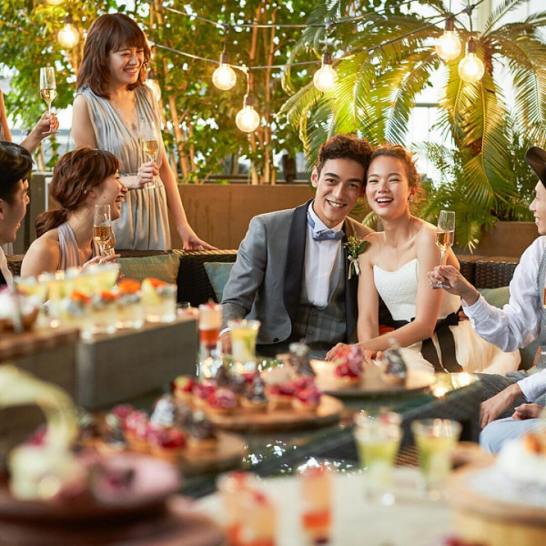 オープンキッチンや専用ウェルカムスペース付*愉しいフード演出で美味しいParty