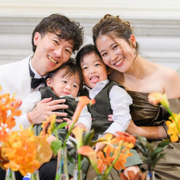 お子様と叶える「パパママキッズ婚」もコンチネンタルではおすすめ!アットホームな雰囲気が叶う。