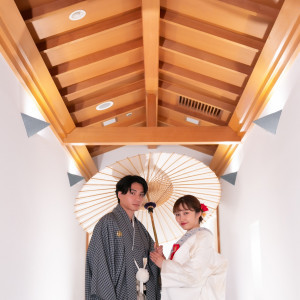 雨でも安心、完全屋内型なので館内で和装の前撮りも◎|セントパトリック・チャーチ／ロイヤルホールヨコハマの写真(51815575)