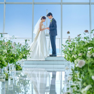 【海×自然美を体感】安心プリンスブランド×絶景チャペル模擬挙式×試食付