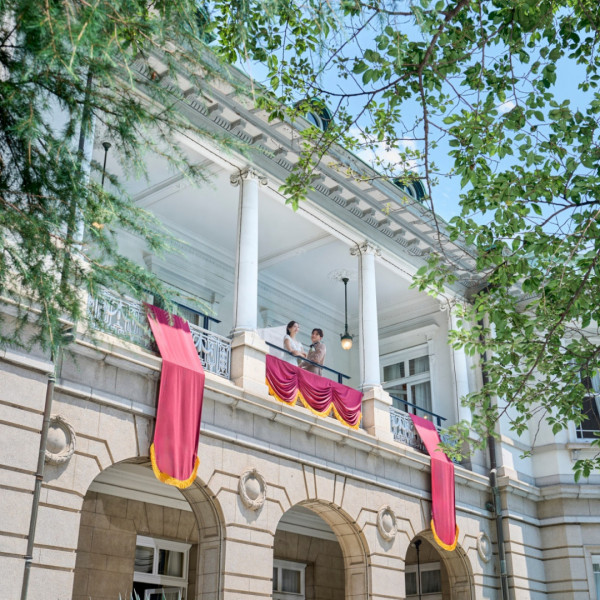 貴賓館の中庭での撮影もおすすめ!まるで外国で撮影しているかのよう。