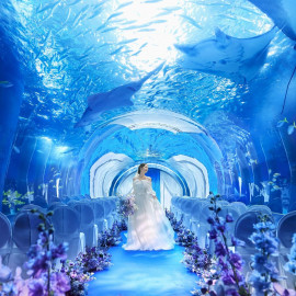 水族館年間パスポート付＆豪華試食◆緑の中で叶うチャペルW