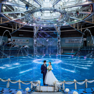 ＼1軒目見学がお得◆水族館前撮りプレゼント／婚礼無料試食付