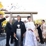和の演出 「折鶴シャワー」でゲストからの祝福
