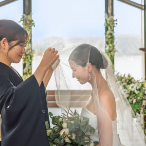 ずっと支えてくれた母からのヴェールダウン|北ビワコホテルグラツィエの写真(56591308)