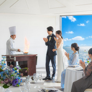 ステーキパフォーマンスの演出も人気|北ビワコホテルグラツィエの写真(56591604)