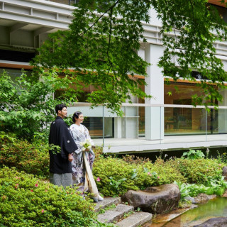 自然と調和した和装の写真も撮影可能です