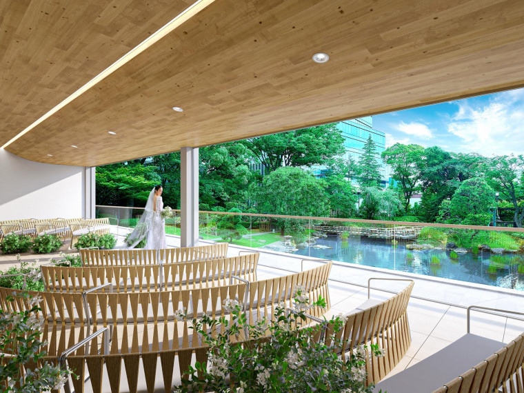原宿駅徒歩3分、日本庭園を臨む結婚式