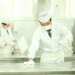 ゲストへのおもてなし料理を提供する調理場は特に念入りに消毒|ベルセゾンの写真(14053877)