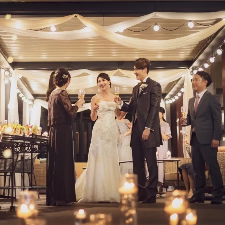 ガーデンテラスでデザートビュッフェや、記念撮影もお楽しみいただけます。