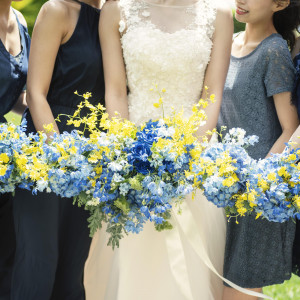 ブライズメイドのブーケもおそろいに|ホテルプラザ神戸の写真(56273966)