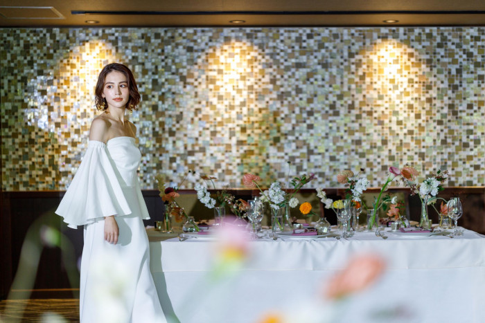 ドレスは選りすぐりの10ショップから選べるのも、蘇州園のこだわり。