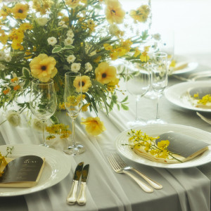 コーディネートに合わせてメニュー表やプロフィールブックを|ホテルアソシア静岡の写真(53795826)