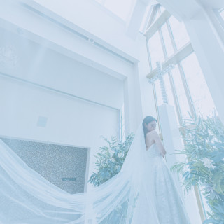 ロングトレーンを靡かせて