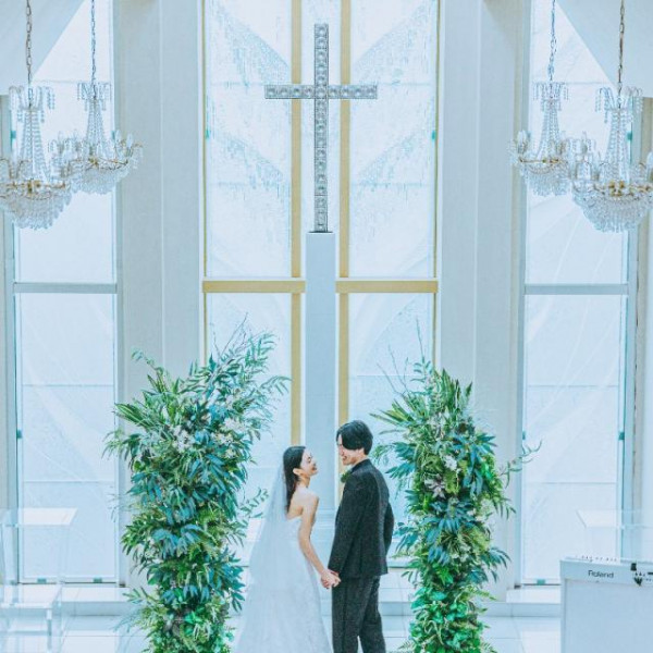 挙式50％割引の特典付き