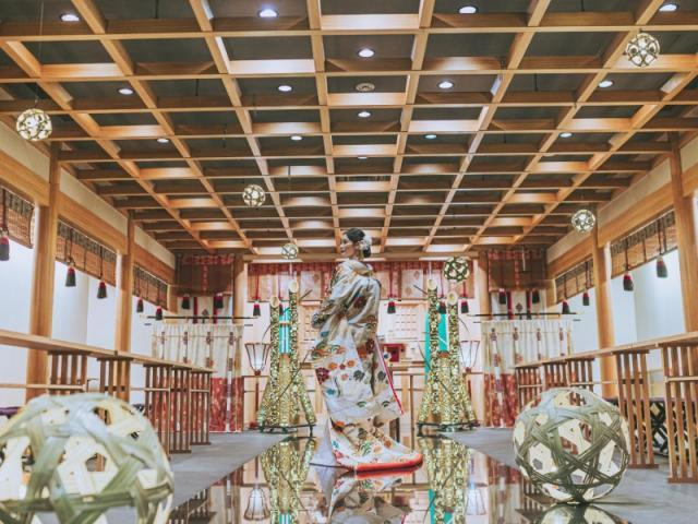 静岡でも数少ない本格的な神殿挙式と和婚が叶う
