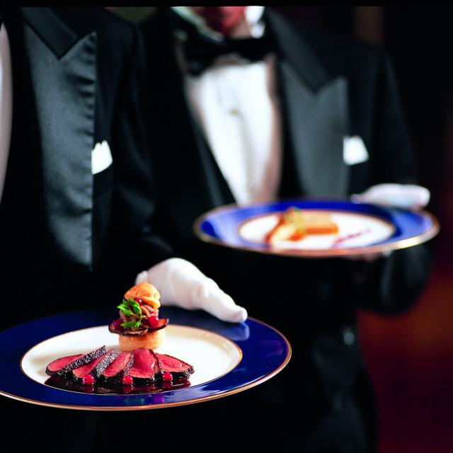 ⬛豪華に高級ホテル風♥【オリジナルウエーブ長大皿演出セット】4種2