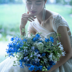 ブーケはそれぞれオリジナルで作成。希望の形や花材などでフローリストとのお打ち合わせで決めていきます。|LUCIS（ルーキス）の写真(48830169)