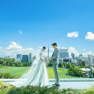 【日曜限定*当館人気No.1】スカイツリー望むチャペル×豪華コース試食