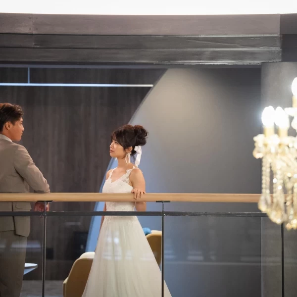 ホテル館内での前撮りも可能。天候に左右されず安心して撮影できます。