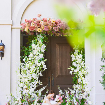 ドレス姿も映える空間で素敵な写真を残して