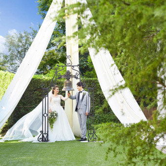 木々の緑溢れるプライベートガーデン