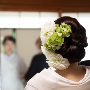 白無垢に洋髪の新婦様も増えております。シンプルにとっても素敵！|長野縣護國神社の写真(15477938)