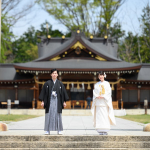 ご本殿と記念のお写真は、絵になります！|長野縣護國神社の写真(18221108)