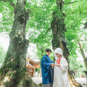 欅の夫婦の木の下|大國魂神社 結婚式場の写真(48103894)