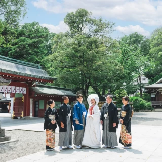 境内で家族フォト