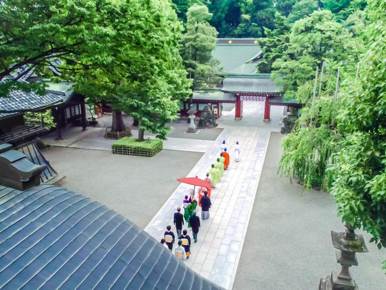 1910年以上続く自然豊かな神聖な杜。