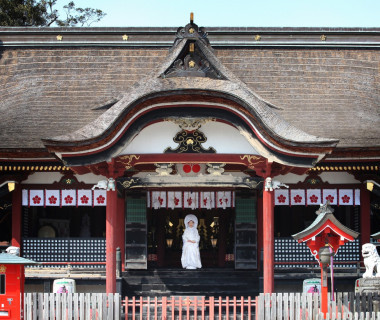 日本で唯一「恋命(こいのみこと)」を奉った恋木神社」のある水田天満宮での神社挙式